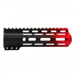 CERAKOTE GRADIENT| AR-15 ANGLE CUT CLAMP ON M-LOK 7 INCH HANDGUARD- BLACK BASE- GRADIENT- RED -MADE IN U.S.A